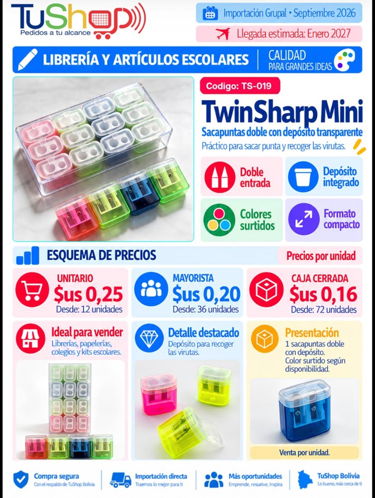Twin Sharp tajador doble CAJA CERRADA · CAJA CERRADA