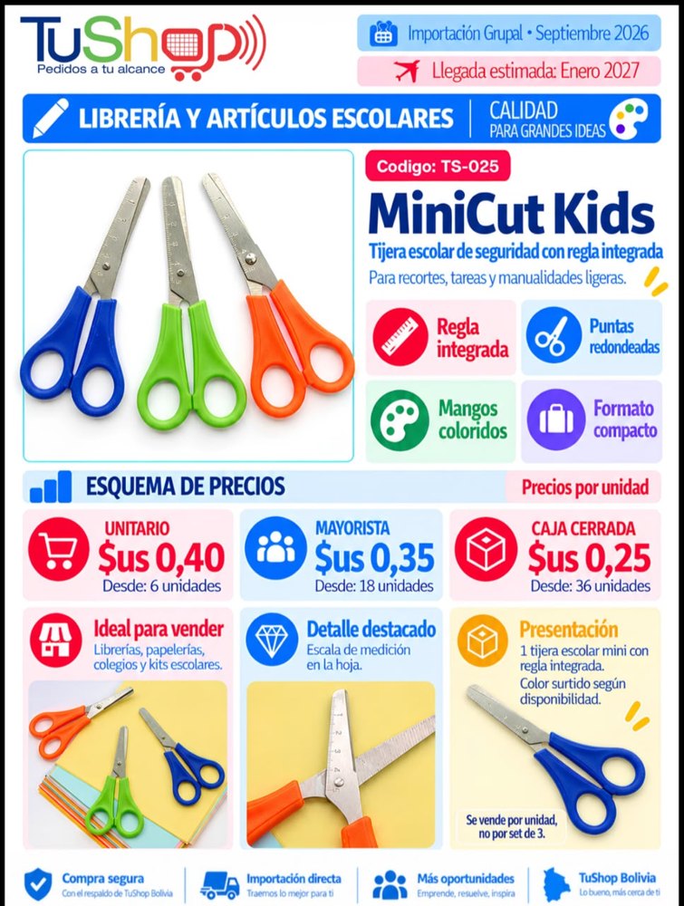 Minicut kids Tijeras para niños CAJA CERRADA · CAJA CERRADA