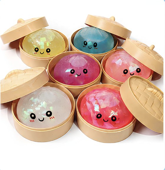 🥟 Water Dumpling Squishy – Dumpling Sensorial de Agua con Cintas · Dumpling Squishy de agua