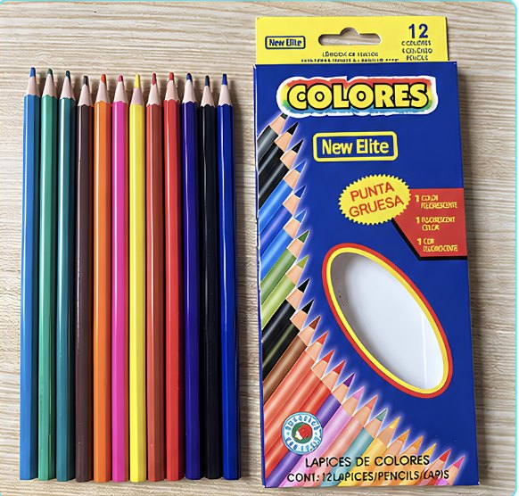 🎨 ColorMax 12 – Caja de Lápices de Colores Punta Gruesa