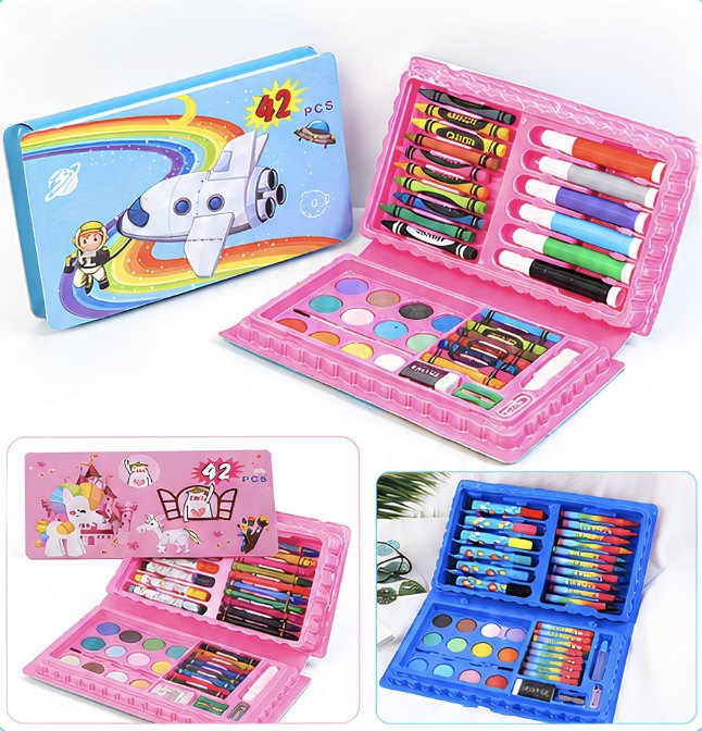 🎨 ColorFun 42 PCS – Set Infantil de Arte y Coloreado