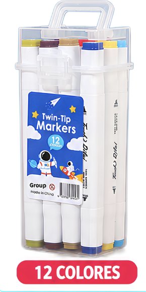 🎨 Set de Marcadores Acrílicos – 12 Colores · 12 colores