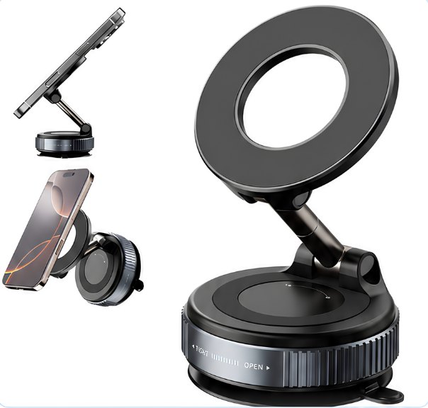 🧲 Soporte Magnético Plegable – Con Succión al Vacío para Celular