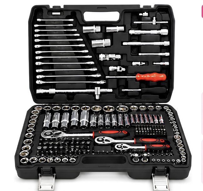 🧰 ProTool 216 PCS – Set Profesional de Herramientas con Llaves, Dados y Carracas
