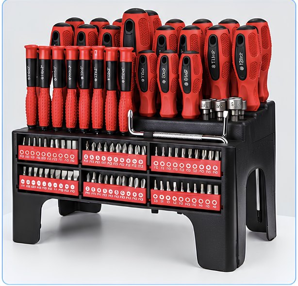 🧰 ToolMaster Home Kit – Set de Destornilladores y Puntas con Base Organizadora